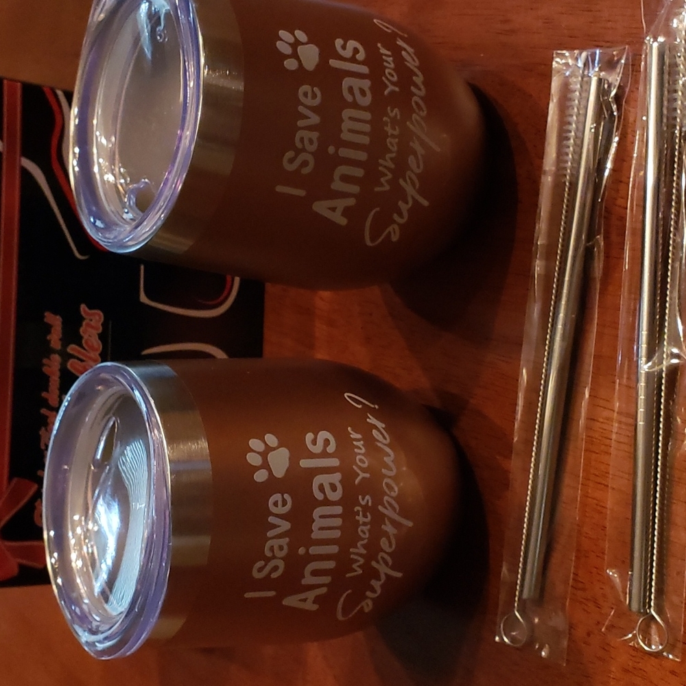 NIB wine tumblers